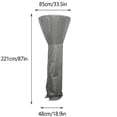 thumbnail image 3 of Dvkptbk Protection Manchon Pleine Longueur pour Terrasse, Housses Rondes pour Chauffe-Terrasse Autoportantes d'Extérieur avec Fermeture Éclair, Outils en Liquidation, 3 of 3