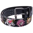 thumbnail image 1 of Ceinture en Cuir Cloutée avec Crânes Multi-Tatouages, 1 of 1