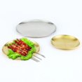 thumbnail image 2 of Stainless Steel Dinner Plates Lunch Plates Breakfast Plates 10inch, 2 of 9