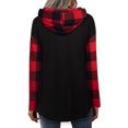 thumbnail image 3 of Splicing Sweatshirt, Pullover Women Top Hooded Polyester Fiber  For Autumn Outfit, 3 of 6