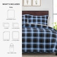 thumbnail image 3 of Mainstays All in One Lightweight Quilt Set and Sheet Set -7 Piece, Full, Blue Plaid, 3 of 13