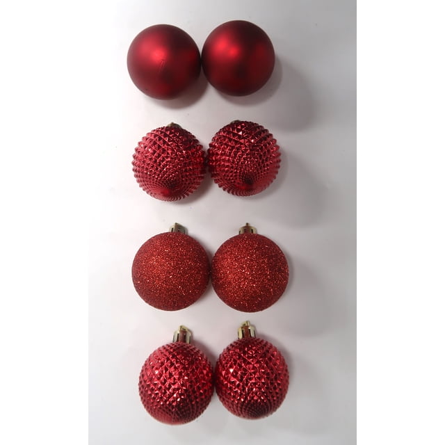 Holiday Time, Incassable Ornement, 5cm 8pk, Rouge