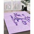 thumbnail image 3 of Ahgly Tapis Rond Lavable en Machine Intérieur Transitionnel Heliotrope Violet, 7 Pieds Rond, 3 of 7