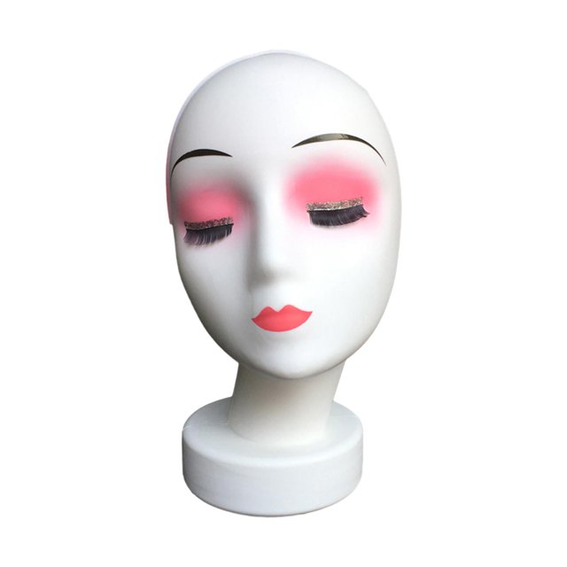 Bunblic Hat Display Rack Female Head Mannequin Display Model Manikin for Headwear Jewelry Glasses Hats Making Styling D