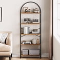 thumbnail image 3 of GloryStar Arched Bookshelf 5 Tier Bookcase Display Racks Tall Bookshelves Modern Storage Rack Shelf Large Wood Book Shelf for Bedroom, Living Room, Home Office, 3 of 7