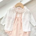thumbnail image 4 of FAOWME Veste pour Filles Tout-Petits Été Automne Veste à Col pour Enfants Blanc 2-3 Ans, 4 of 4