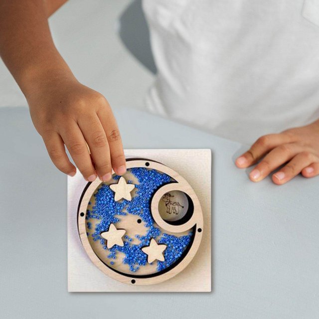 thinsony Busy Board DIY Material Travel Toy Developmental for Children Holiday Gifts Sand Table