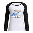 thumbnail image 5 of RKSTN Chandail pour Femmes de Noël à Col Rond, Chandail Imprimé du Père Noël, Manches Longues, Blouse Régulière à Empiècements, 5 of 5