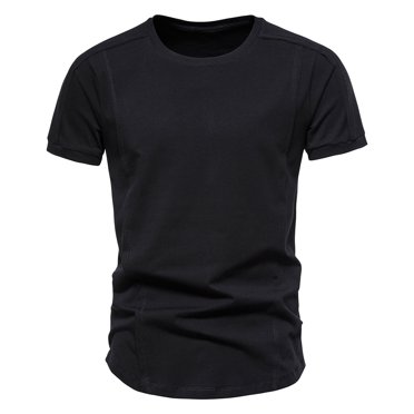 Ketyyh-chn99 T-Shirts pour Homme Décontractés sous-Chandails pour Hommes 2024 Été T-Shirt pour Homme à Manches Courtes Col Rond T-Shirts Doux T-Shirts Classiques Noir, TG