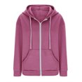 thumbnail image 4 of Timegard Zip up Hoodies for Women Long Sleeve Sweatshirt Fall Winter Solid Color Comfy Jacket with Pockets, 4 of 6