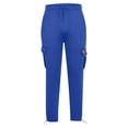 thumbnail image 3 of YOIAVAIOY Cargo Sweatpants for Men Baggy Plus Size Drawstring Sweatpants Gym Workout Pants with Pocket Blue S, 3 of 7