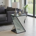 thumbnail image 2 of Homy Casa Minimalist Mirrored End Table with Geometric Shape for Living Areas, 2 of 6