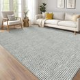 thumbnail image 2 of YUSAZENS 5x7 Washable Boho Non-Slip Area Rug, Soft Waffle Print Carpet for Bedroom, Living Room, Light Gray, 2 of 6