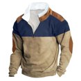 thumbnail image 1 of Rbaofujie Chandail à Col Rond pour Hommes Mode Hommes Hiver Fermeture Éclair Hauts Décontractés Manches Longues Chandail à Col en V Chandails de Course pour Hommes, 1 of 3