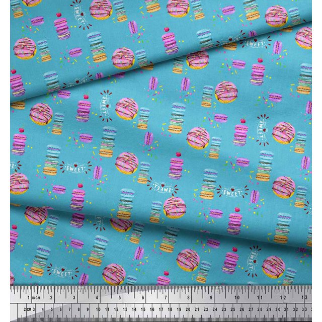 Soimoi Modal Satin Fabric Donuts Food Fabric Prints By Yard 42 Inch Wide