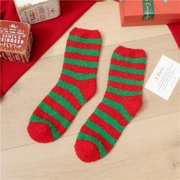 Super Cute Warm Plush Soft Print Women's Christmas Ear Socks Socks Winter Socks Sports Socks Sock Green