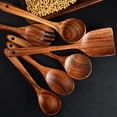 thumbnail image 4 of Wooden Spoons for Cooking,12 Pack Wooden Utensils for Cooking Wooden Kitchen Utensils Set Wooden Cooking Utensils Natural Teak Wooden Spatulas for Cooking, 4 of 7