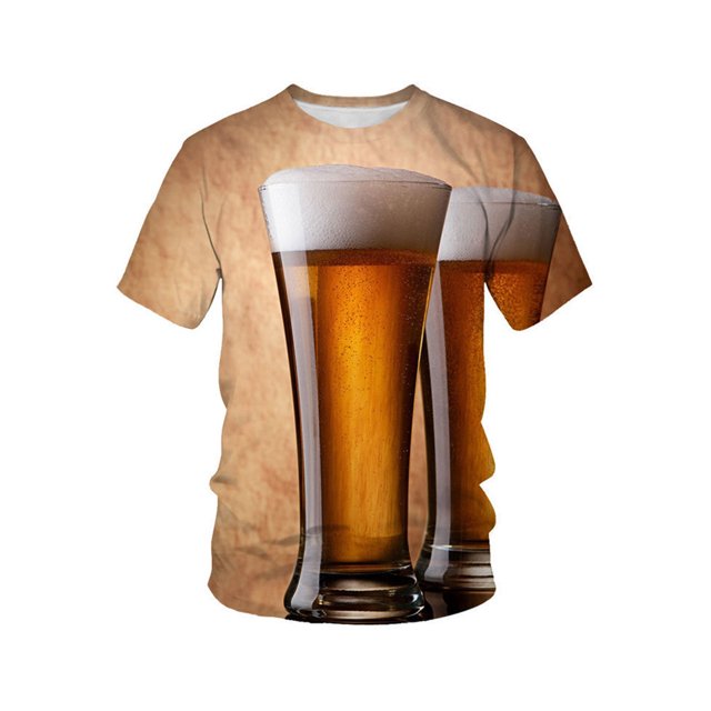 Innerwin Oktoberfest T-Shirt Col Rond Tee-Shirt de Vacances Manches Courtes Ample Été Tops Style-N XS