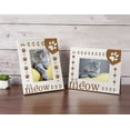 thumbnail image 2 of Darling Souvenir Made With Love Engraved Table Top Photo Frame Wooden Meow Quotes White Picture Frame Gift For Brothers Day, 4x6 Inches Vertical Photo Size, 2 of 6