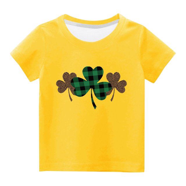 Chemises pour Filles Tout-Petits Enfants Garçons Filles Mignon Col Rond Imprimé Manches Courtes Haut