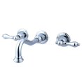 thumbnail image 1 of Kingston Brass KS3121AL 8 Inch Center Wall Mount Lavatory Faucet - Polished Chrome, 1 of 1