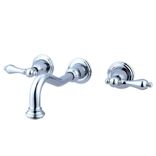 Kingston Brass KS3121AL 8 Inch Center Wall Mount Lavatory Faucet - Polished Chrome