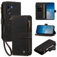 thumbnail image 3 of Samsung Galaxy M56 Wallet Cover with Zipper Pocket, Black, 3 of 6