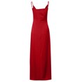 thumbnail image 4 of Meichang Robes d'Été Aguichant Portefeuille pour Femmes 2024 Été Sans Manches Longue Robe Moulante Décolleté en V Profond Robes Plissées Fente Boîte de Nuit Fête Soirée Robe Maxi, 4 of 5