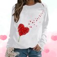 thumbnail image 1 of Aboser Chandail à Cœurs de la Saint-Valentin pour Femmes, Chandails Mignons de la Saint-Valentin pour Femmes, Hauts à Manches Longues à Enfiler, Chandails Décontractés à Col Rond, Chandail de la Saint-Valentin, 1 of 5