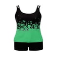 thumbnail image 4 of Plus Size Swimsuits for Women Two Piece Tankini Top Boyshort Bathing Suits Tummy Control Swimwear, 4 of 6