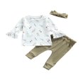 thumbnail image 1 of Baby Boys 2PCS Pants Sets Long Sleeve Round Neck Sweatshirt Tops Solid Color Pants Sets, 1 of 5