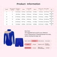 thumbnail image 4 of TiaoBug Kids Girls Gymnastics Leotard Long Sleeve Sparkly Rhinestone Skating Jumpsuit Workout Dance Unitard with Shorts Set Blue 14, 4 of 4
