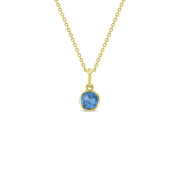 Adorn Your Little Girl with TheJewelryHut Designer December Birthstone Children CZ Yellow Gold Necklace