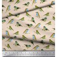 thumbnail image 3 of Soimoi Cotton Poplin Fabric Flycathcer Bird Print Sewing Fabric Yard 42 Inch Wide, 3 of 5