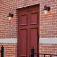 thumbnail image 4 of 1-Light Matte Black Motion Sensor Outdoor Wall Sconce with Clear Seeded Glass Shade, 4 of 7