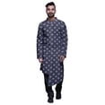 thumbnail image 1 of Atasi Printed Kurta Pajama For Men Asymmetric Style Casual Summer Clothing, 1 of 2