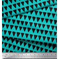 thumbnail image 2 of Soimoi Green Poly Georgette Fabric Triangle Geometric Printed Craft Fabric by the Yard 42 Inch Wide, 2 of 3