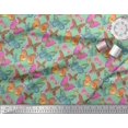 thumbnail image 3 of Soimoi Moss Georgette Fabric Stripes & Butterfly Decor Fabric Printed Yard 42 Inch Wide, 3 of 5