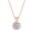Or Rose, variante sur Cate & Chloe Alessandra Collier en Argent Plaqué Or Blanc 18k avec Diamants Simulés pour Femmes