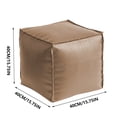 thumbnail image 3 of Housse de Pouf en Faux Cuir Non Rembourrée Repose-Pieds de Rangement pour Usage Intérieur Extérieur, 3 of 7