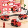 thumbnail image 4 of Red Simulation Car Model Lights And Music Transport Vehicle Engineering Vehicle Container Car Holiday Boys & Girl Educational Play Toys For Kids, 4 of 9