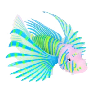 Ornements d'aquarium de poissons fluorescence 3D Aquarium artificiel en silicone de réservoir de poissons Décorations Bleu