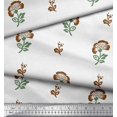thumbnail image 3 of Soimoi Poly Georgette Fabric Leaves & Floral Block Fabric Prints by Yard 52 Inch Wide, 3 of 3