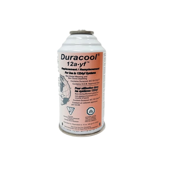 Duracool® 12a-yf 6 oz. Peut réfrigérant A/C mobile pour les systèmes R1234yf (tuyau YF3015 requis pour l'installation).