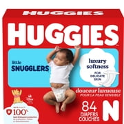 Huggies Little Snugglers Baby Diapers, Size Newborn (up to 10 lbs), 84 Ct