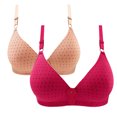 thumbnail image 1 of Timegard 2pc Wireless Bras for Women Breathable Comfort Adjustable Strap High Support Everyday Bralette, 1 of 2
