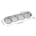 thumbnail image 2 of Outdoor Stainless Steel Tray Compartment Dish Dipping Bowl Portable And Practical Camping Tableware, 2 of 4