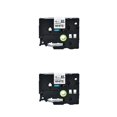 thumbnail image 2 of QualitChoice Label Printer Tape Waterproof 8 Meter Self-adhesive Shopping Mall PET Maker Ribbon Replacement for P-Touch Black on White 2Set, 2 of 6