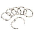 thumbnail image 1 of Unique Bargains 0.8' OD 0.6' ID Office Book Rings, Silver, 24 Pack, 1 of 5