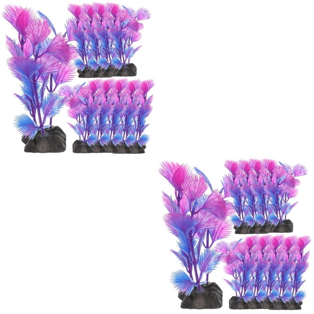 CUITING 20 Pcs Ornament Plant Faux Plants Turtle Tank Aquatic Anti-real
